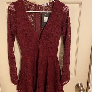 FashionNova red floral romper